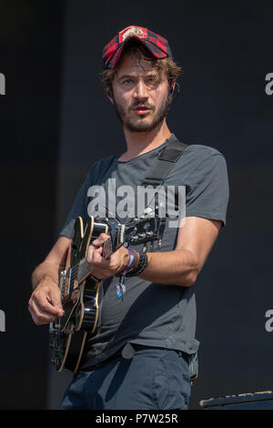 Hyde Park, UK. 7h July 2018, Editors performing at British Summer Time, Featuring  Tom Smith ,UK.Hyde Park London. © / Alamy Live News Stock Photo