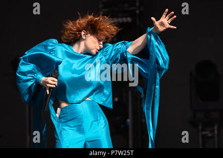 Hyde Park, UK. 7h July 2018, Goldfrapp performing at British Summer Time, Featuring  Alison Goldfrapp,UK.Hyde Park London. © / Alamy Live News Stock Photo