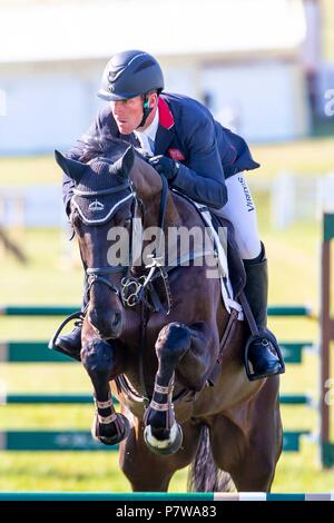 Somerset, UK. 07th July, 2018. Izzy Taylor riding PSH Gazelle. GBR. CIC ...