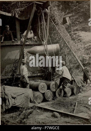 42 cm Howitzers Position in the Canaltal at GUGG. 42 cm grenades. 42 cm ...