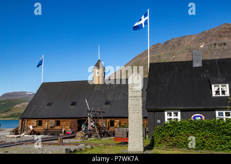 Westfjords Heritage Museum, Isafjörður is a town in the Westfjords region of northwest Iceland. Stock Photo