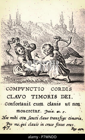 47. Compunctio Cordis Clavo Timoris Dei. Stock Photo