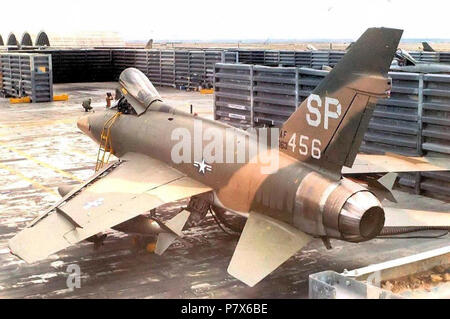 355th Tactical Fighter Squadron - North American F-100D Super Sabre 56-3456. Stock Photo