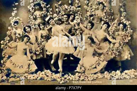 English: Photo of unknown dancers in Alexander Gorsky's revival of the ...