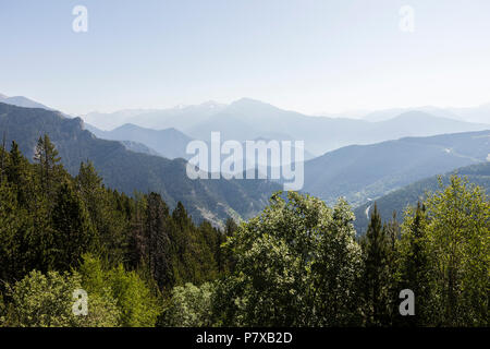 Landscape on the Coll de la botella in area Pal Arisal in Andorra Stock Photo