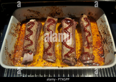 Thai people preparing and creative fusion food in kitchen room at Perth, Australia Stock Photo