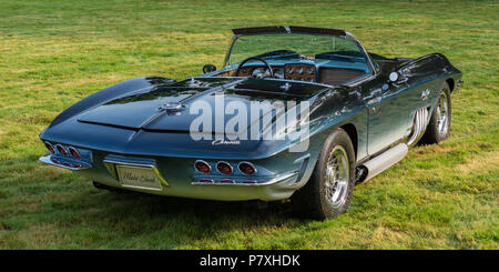 GROSSE POINTE SHORES, MI/USA - JUNE 17, 2018: A 1961 Chevrolet Corvette Mako Shark I XP-755 Concept car at the EyesOn Design show, near Detroit. Stock Photo