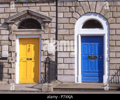 Colourful Georgian doorways, Merrion Square, Dublin, Leinster Province, Republic of Ireland Colourful Georgian doorways, Merrion Square, Dublin, Leinster Province, Republic of Ireland
