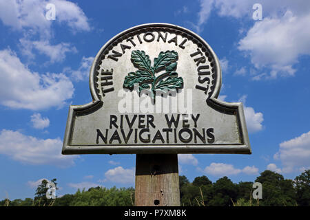 The River Wey Navigations Send Surrey Stock Photo