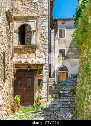 Labro, small and picturesque village in the Province of Rieti, Lazio, central Italy. Stock Photo