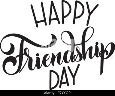 Illustration for friendship day, greeting cards with happy day of ...