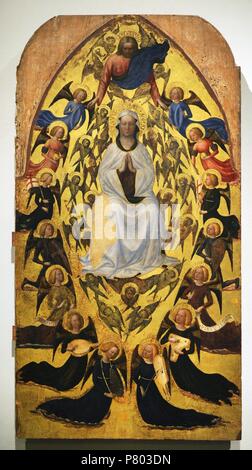 Massolino da Panicale, Tommaso di Cristoforo Fini, called (1383-1440). Italian painter. Miracle of the Snow: Assumption of the Virgin, 1423-1428, Farnese Collection. National Museum of Capodimonte. Naples. Italy. Stock Photo