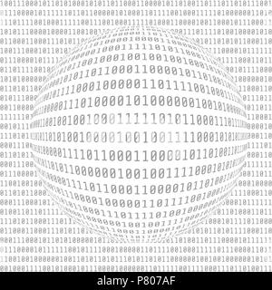 Binary Computer Code. Digital Data. Abstract Matrix Background.  Hacker concept. Vector Illustration Stock Vector