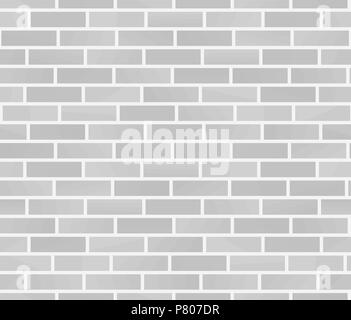 White brick wall texture. Seamless brick wall pattern. Vector illustration Stock Vector