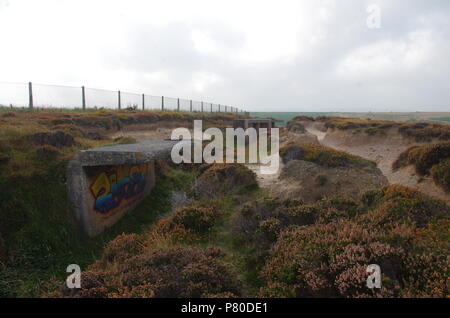 Remote Radar Head Portreath. South west coast path. John o' groats (Duncansby head) to lands end. Cornwall. End to end trail. England. UK Stock Photo