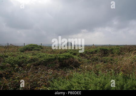 Remote Radar Head Portreath. South west coast path. John o' groats (Duncansby head) to lands end. Cornwall. End to end trail. England. UK Stock Photo