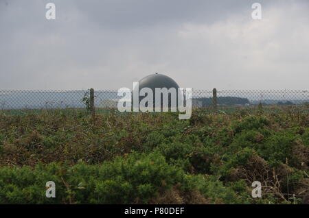 Remote Radar Head Portreath. South west coast path. John o' groats (Duncansby head) to lands end. Cornwall. End to end trail. England. UK Stock Photo