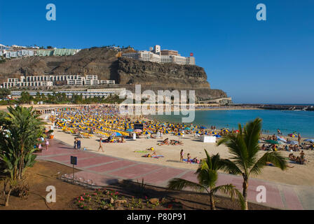 View over beach at Playa de Amadores Stock Photo