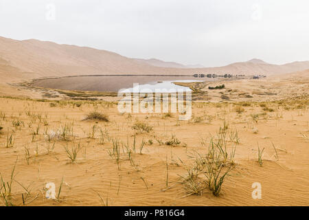 Badain Jaran Desert, Inner Mongolia, China. Stock Photo