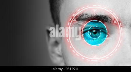 high tech biometric scan Stock Photo