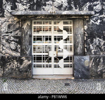Lisbon, Portugal, entrance door design Stock Photo
