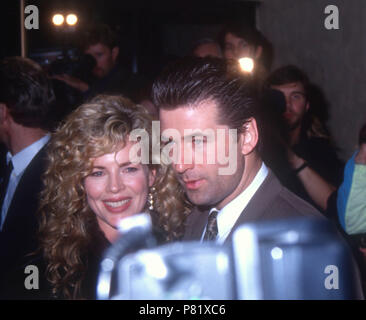 WESTWOOD, CA - FEBRUARY 6: (L-R) Actress Kim Basinger and actor Alec Baldwin attend the 'Final Analysis' Westwood Premiere on February 6, 1992 at the Mann Bruin Theatre in Westwood, California. Photo by Barry King/Alamy Stock Photo Stock Photo