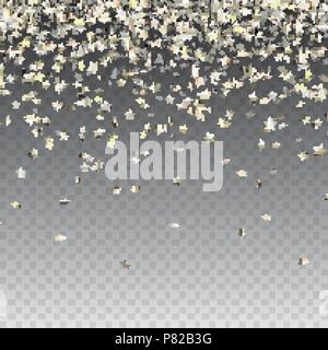 Abstract background of random falling silver dots on white. Hand drawn ...