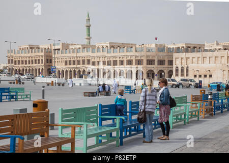 Doha, Katar, Near Al Shouyooukh Mosque Stock Photo