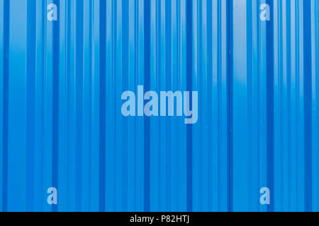 metal surface blue vertical stripes pattern texture background Stock Photo