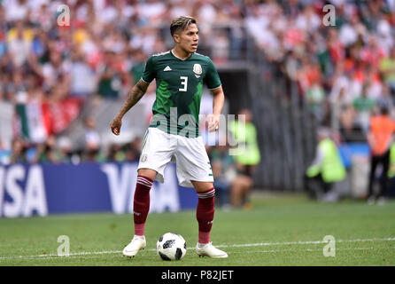 MOSCOW, RUSSIA - JUNE 17: Carlos Salcedo of Mexico in action during the 2018 FIFA World Cup Russia group F match between Germany and Mexico at Luzhniki Stadium on June 17, 2018 in Moscow, Russia. (Photo by Lukasz Laskowski/PressFocus/MB Media) Stock Photo