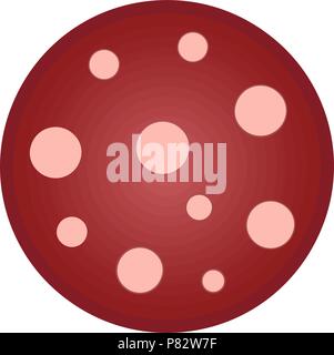 Salami smoked sausage slice. Top view macro detail salami sausage slice texture. Vector illustration isolated on white background. Stock Vector
