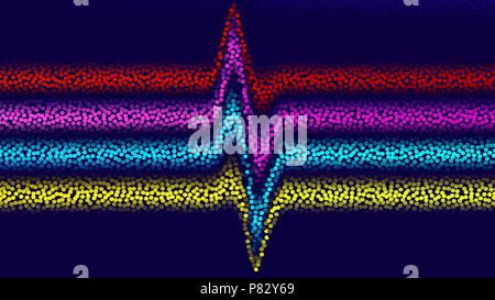Vector multicolored background from circles. In the form of a sound wave. Background Stock Vector