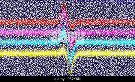 Vector multicolored background from circles. In the form of a sound wave. Background Stock Vector