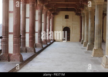 Diwan-i-Khas Amber Fort One of the attractions of the amber palace is the Diwan-i-khas or the hall of private audience. Stock Photo