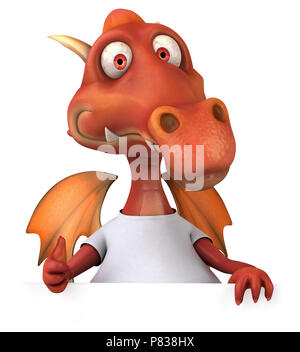 Dragon with a white tshirt Stock Photo