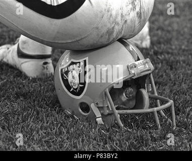 Oakland, California, USA. 7th Dec, 1980. Oakland Raiders vs Dallas Cowboys  at Oakland-Alameda County Coliseum Sunday, December 7, 1980. Oakland Raider  Guard Gene Upshaw and Tackle Art Shell on the bench. Raiders