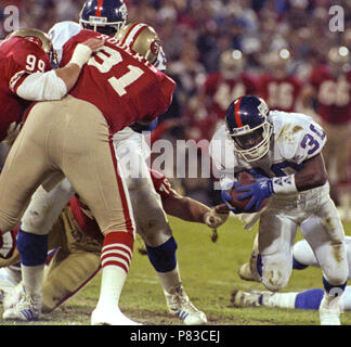 San Francisco, California, USA. 17th Sep, 1995. San Francisco 49ers vs. New  England Patriots at Candlestick Park Sunday, September 17, 1995. 49ers beat  Patriots 28-3. New England Patriots full back Sam Gash (