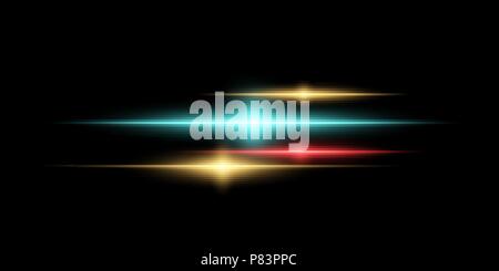 Abstract magic stylish light effect on a transparent background. Multicolored flares. Vector illustration. EPS 10 Stock Vector