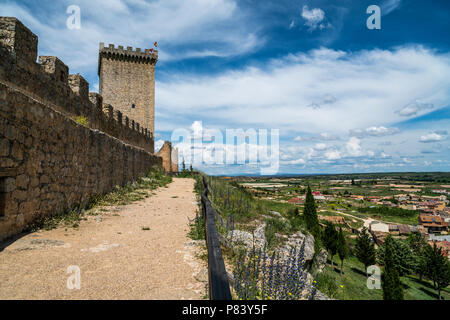 Keep of the Castle in Peñaranda de Duero, Castile and León, Spain Stock Photo