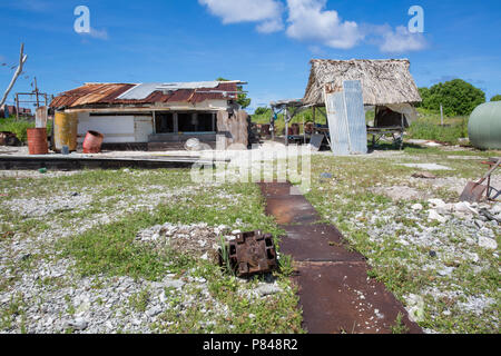 Tebaronga settlement on Kanton Island, Phoenix Islands, Kiribati Stock ...