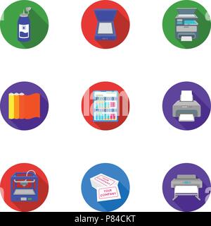Typography set icons in flat style. Big collection of typography vector symbol stock Stock Vector
