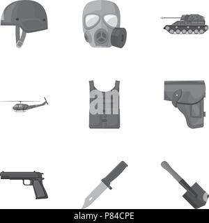 Military entrenching tool icon in monochrome style isolated on white ...