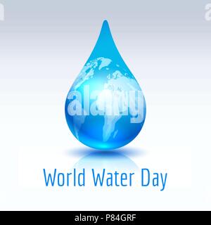 Earth blue drop Stock Vector