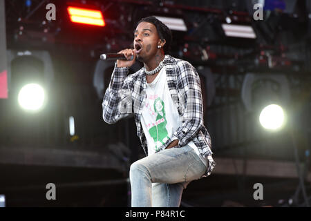 Playboi Carti performing on the third day of the Wireless Festival, in  Finsbury Park, north London. PRESS ASSOCIATION Photo. Picture date: Sunday  July 8th, 2018. Photo credit should read: Matt Crossick/PA Wire