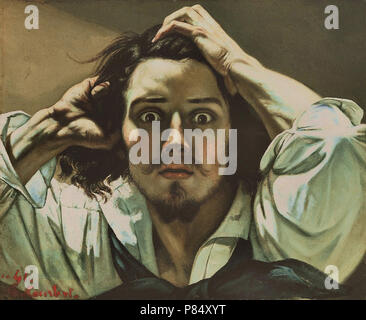 Courbet  Gustave - Self Portrait 08 (the Desperate Man) Stock Photo