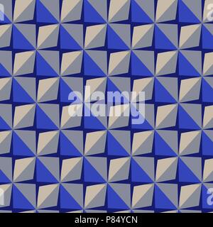 Vector papper stickers cut-out tile blue seamless pattern Stock Vector