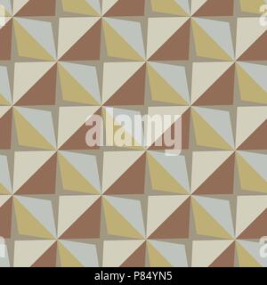Vector papper stickers cut-out tile retro beige seamless pattern Stock Vector