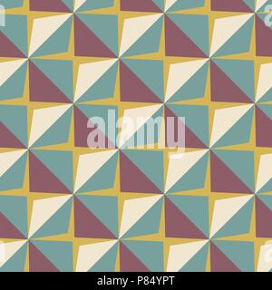 Vector papper stickers cut-out tile retro yellow and red seamless pattern Stock Vector