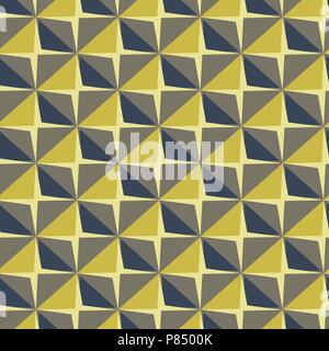 Vector papper stickers cut-out tile yellow seamless pattern Stock Vector