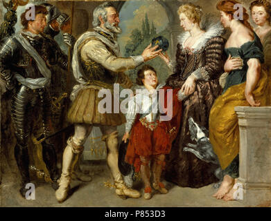 Delacroix  Eugène - Henri IV Conferring the Regency upon Marie De' Medici Stock Photo